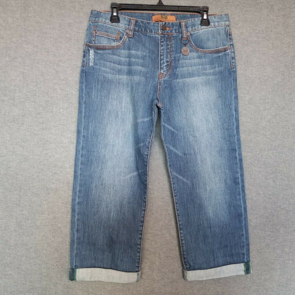 Research & Development Denim Stretch Mid-Rise Cropped Jeans Size 28
